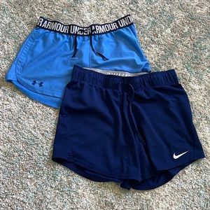 Nike and Under Armour Athletic Short 2-Pack